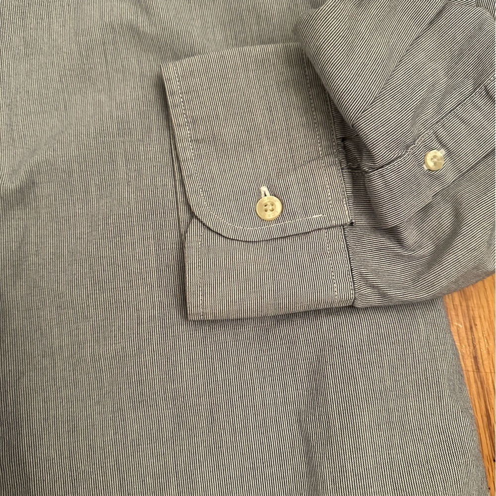 J Crew Button Up Shirt Mens XL Tailored Fit Stripe Long Sleeve Pocket (j5) - Picture 8 of 10
